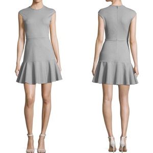 Theory Essential Flare Cap-Sleeve Ponte Mini Dress